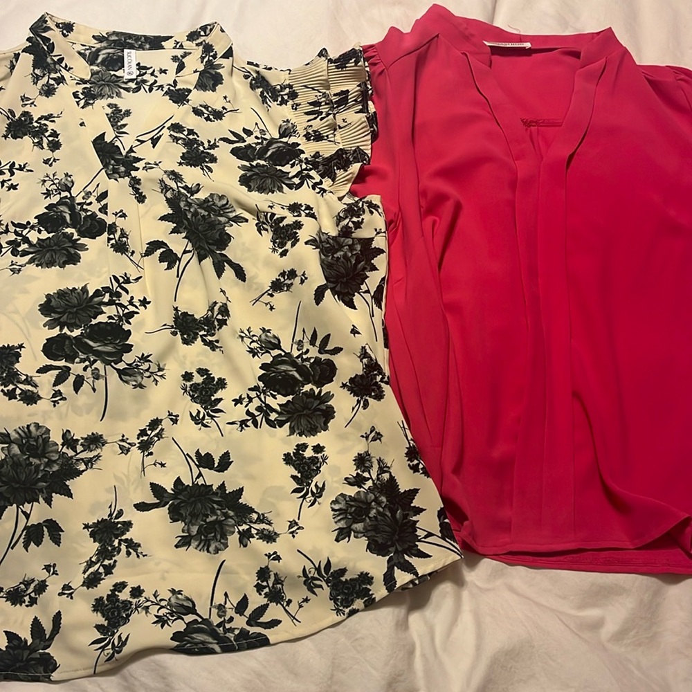Lot of 2 XL dress/work blouses/tops